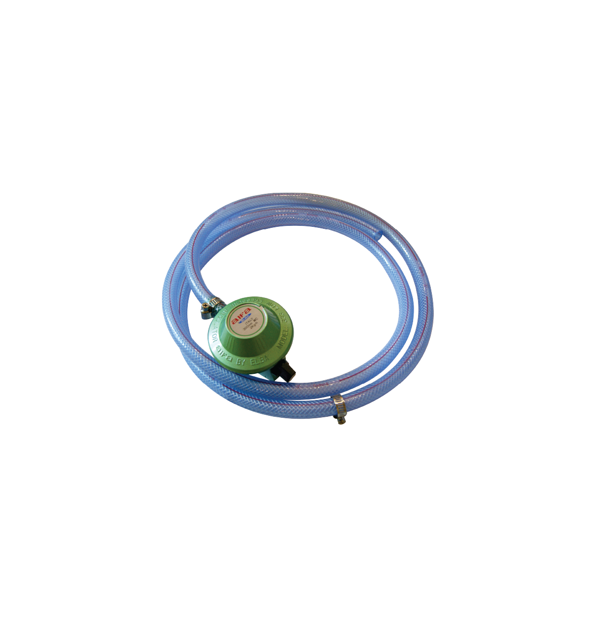 AIFA 333 Regulator Set (Gas Regulator + 2m Gas Hose + 2pcs Clamp) - White