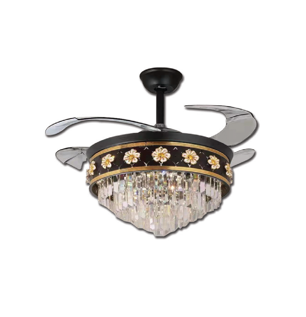 AIFA CF-J42-9113L Ceiling Fan w/ Light - Black & Gold
