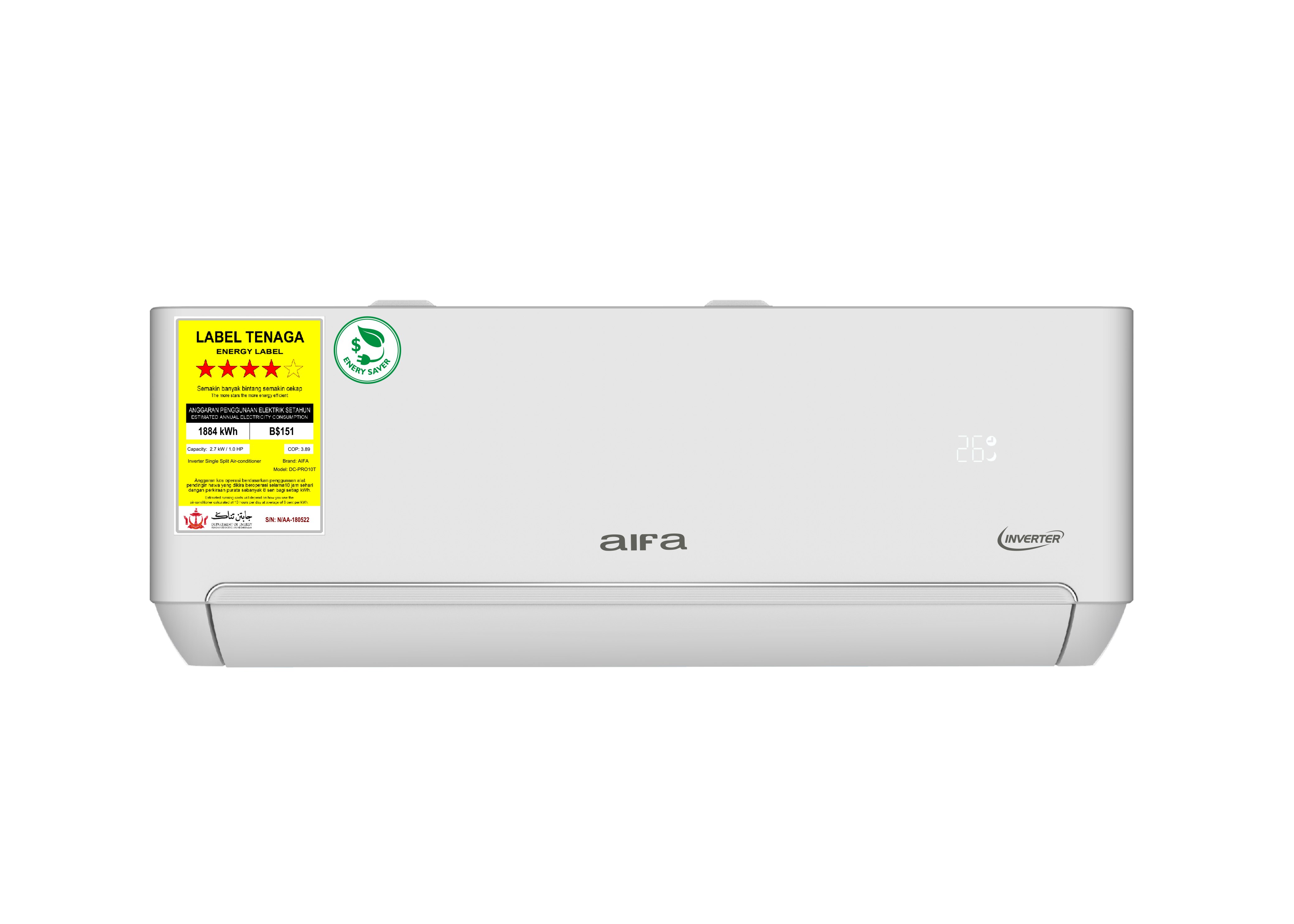 AIFA DC-PRO10T 1.0HP Split Type Inverter Aircon